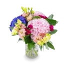 Bouquet of Hydrangeas and Spray Roses